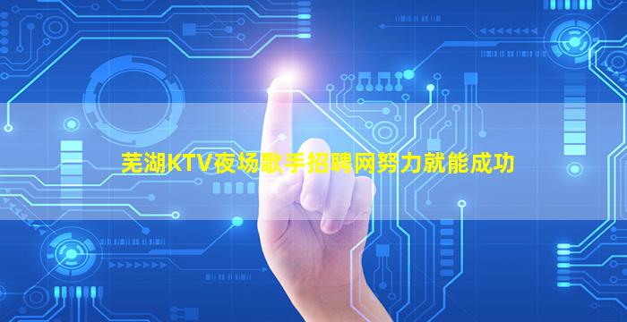 芜湖KTV夜场歌手招聘网努力就能成功